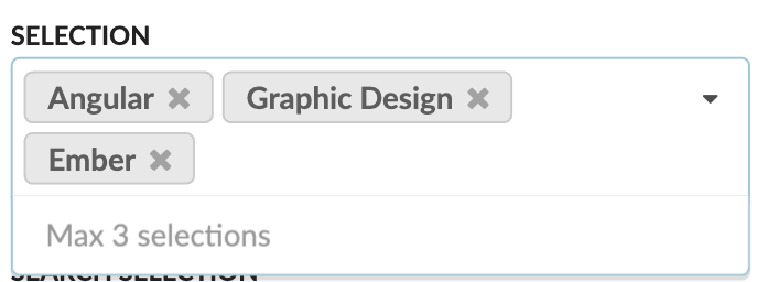 max-count concept on a Combobox component in Semantic UI.