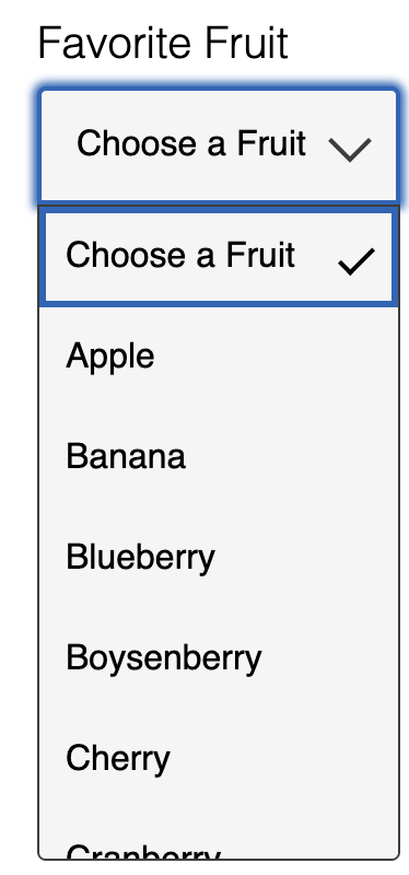 default concept on a Combobox component in WAI-ARIA.