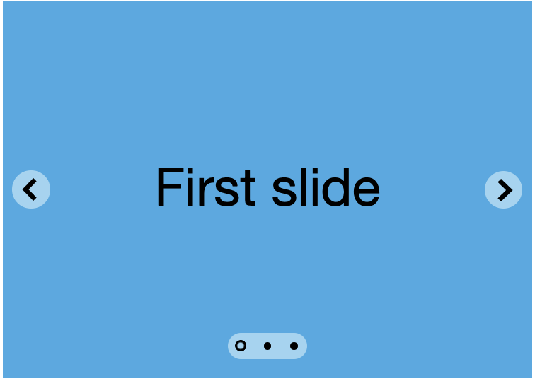 indicators concept on a Carousel component in Boosted.