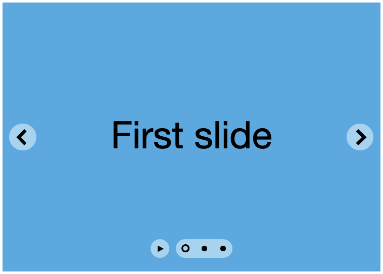pause-play-button concept on a Carousel component in Boosted.
