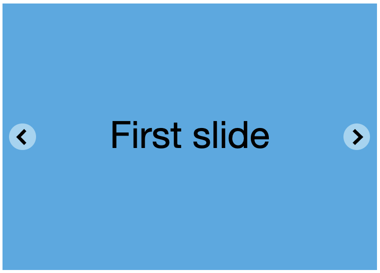 default concept on a Carousel component in Boosted.