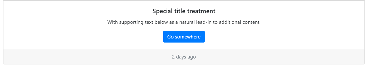 footer concept on a Card component in Bootstrap.