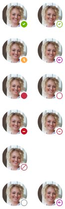 badge concept on a Avatar component in UI Fabric.