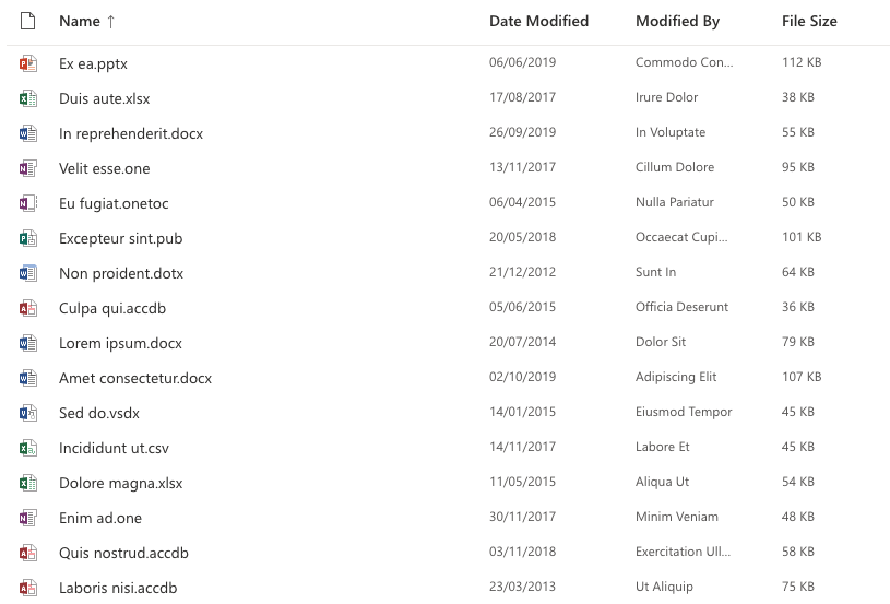compact concept on a Table component in UI Fabric.