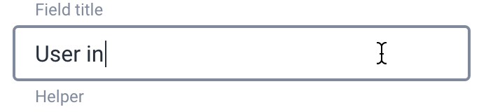 state concept on a InputText component in GoodBarber Design System.