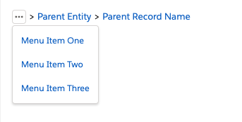 overflow concept on a Breadcrumb component in Lightning Design System.