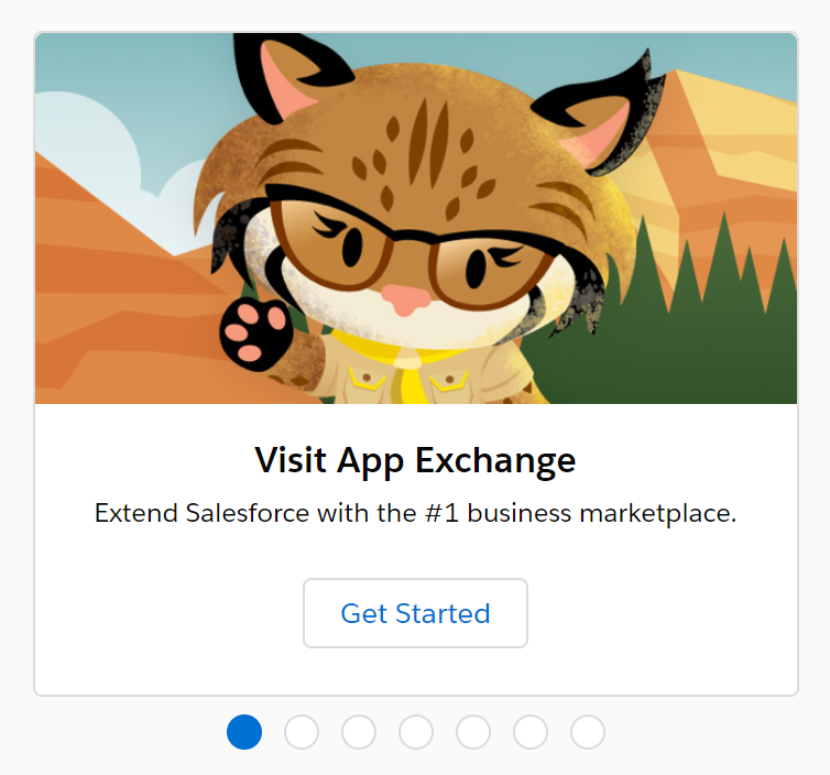 default concept on a Carousel component in Lightning Design System.