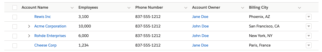 expandable concept on a Table component in Lightning Design System.