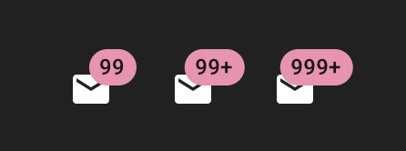 count concept on a Badge component in Material Components Web.