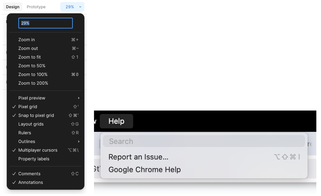 menubar examples with search input as a sibling of menuitems