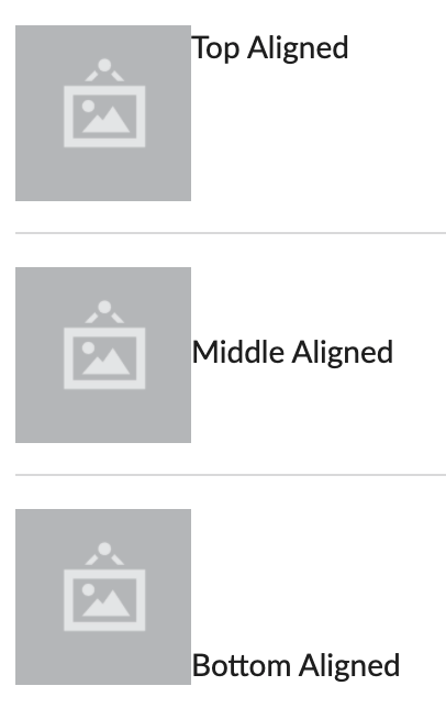alignment concept on a Image component in Semantic UI.