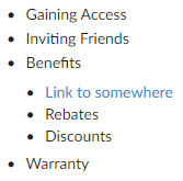 bulleted concept on a List component in Semantic UI.