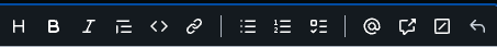 A toolbar element as seen in GitHub's markdown editor.